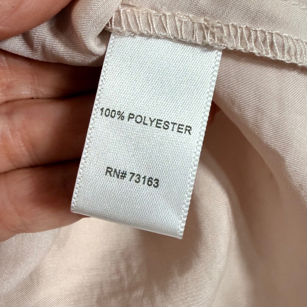Spense Flutter Sleeve Blouse M Cream/Rose Satin Top Office Date night silky - Picture 7 of 15